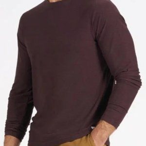 Vuorio Long-Sleeve Strato Tech Tee - XL - Oxblood
